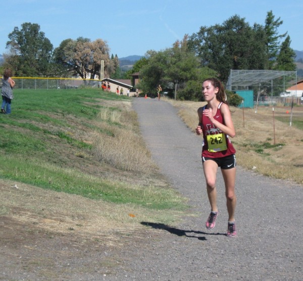 Healdsburg’s Ana Drake-Tripp firmly in 2nd place at this point.